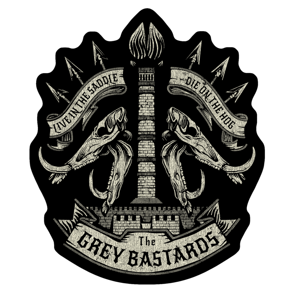 Grey Bastards Crest - Die Cut Stickers