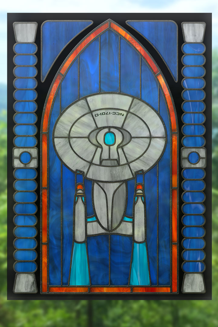 Enterprise D - Stained Glass window cling