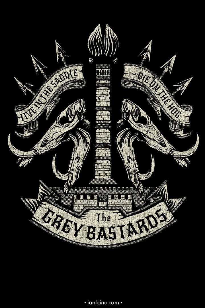 Grey Bastards Crest T-Shirt artwork