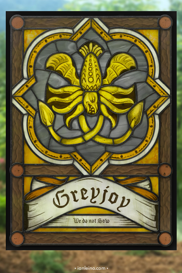 Game of Thrones "House Greyjoy" - Stained Glass window cling