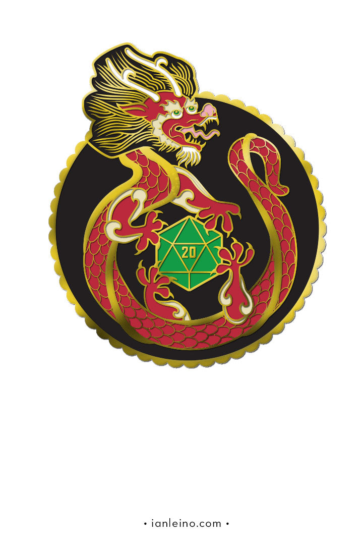 Dragon D20 - Enamel Pin