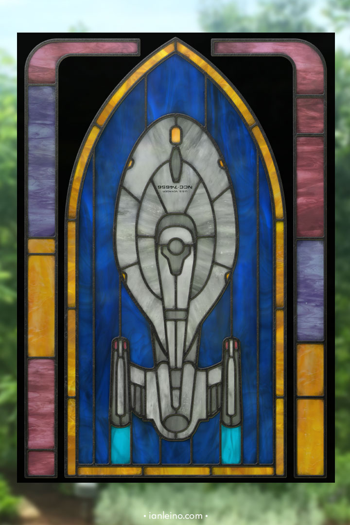 Voyager - Stained Glass window cling