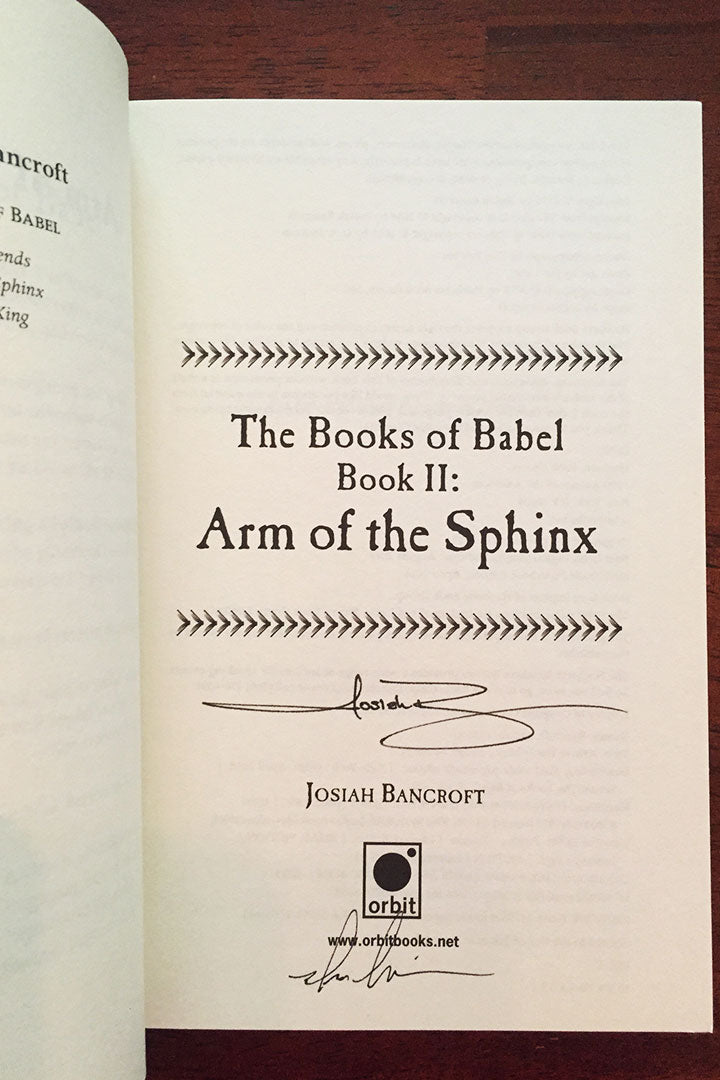 Books of Babel - Signed paperbacks