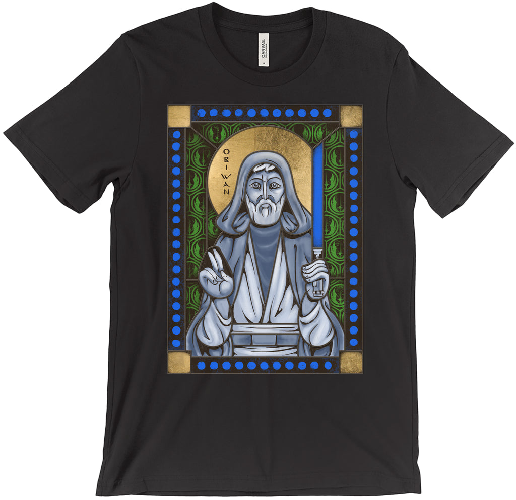 Obi Wan Stained Glass T-Shirt Men's XS Black