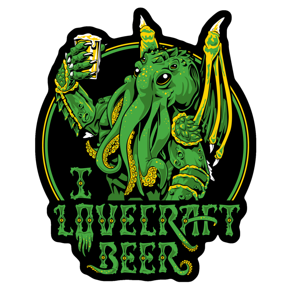 I Lovecraft Beer - Die Cut Stickers