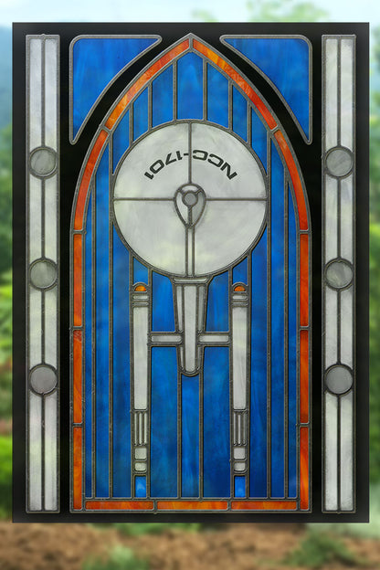 Enterprise - Stained Glass window cling