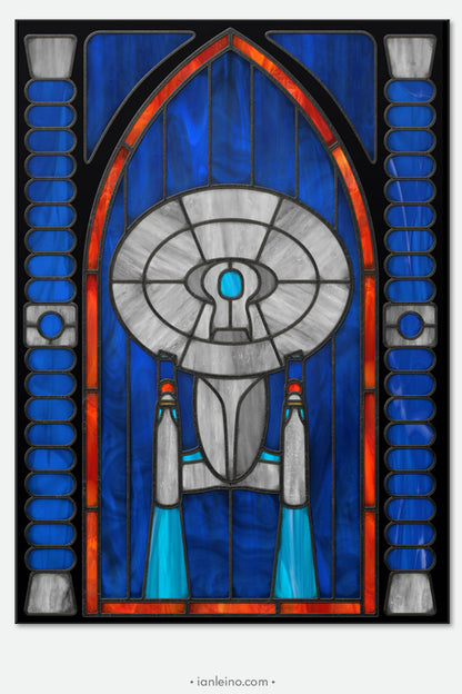 Enterprise D - Stained Glass window cling