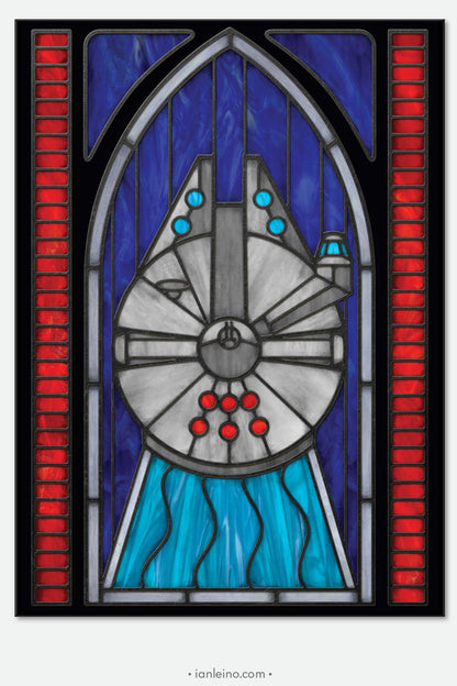 Millennium Falcon - Stained Glass window cling