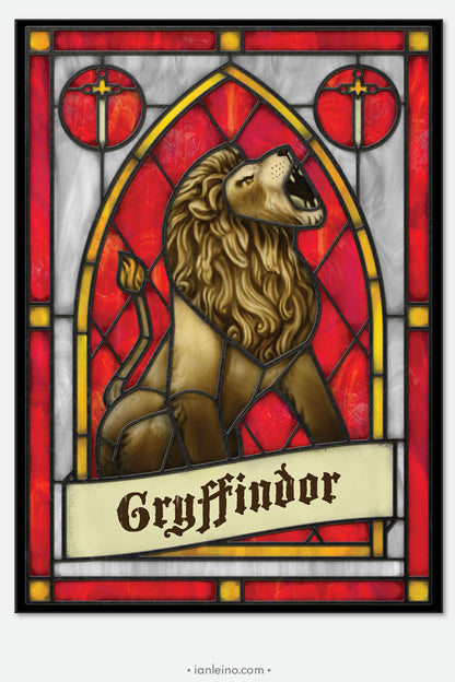 Hogwarts "Gryffindor" - Stained Glass window cling