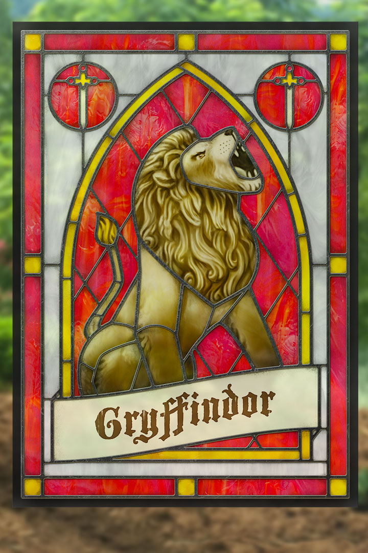 Hogwarts "Gryffindor" - Stained Glass window cling