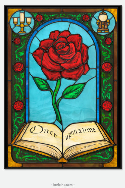 Fairy Tales: Beauty and the Beast - Stained Glass window cling