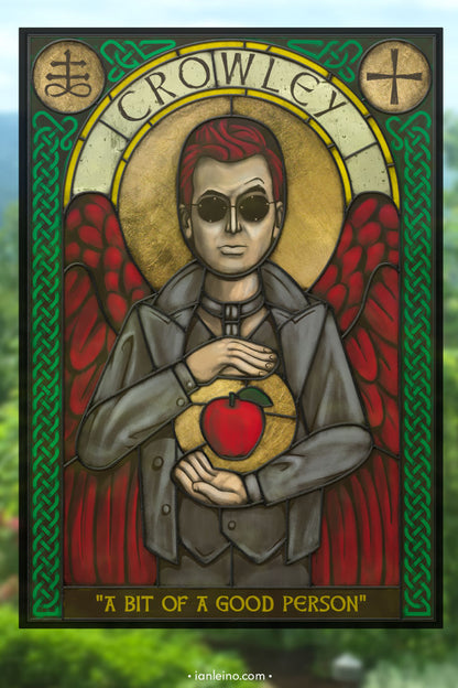 Crowley Icon - Stained Glass window cling