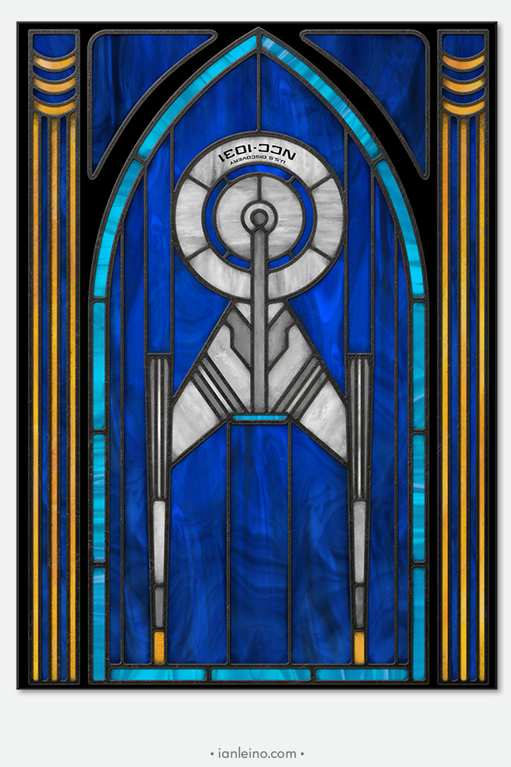 Discovery - Stained Glass window cling