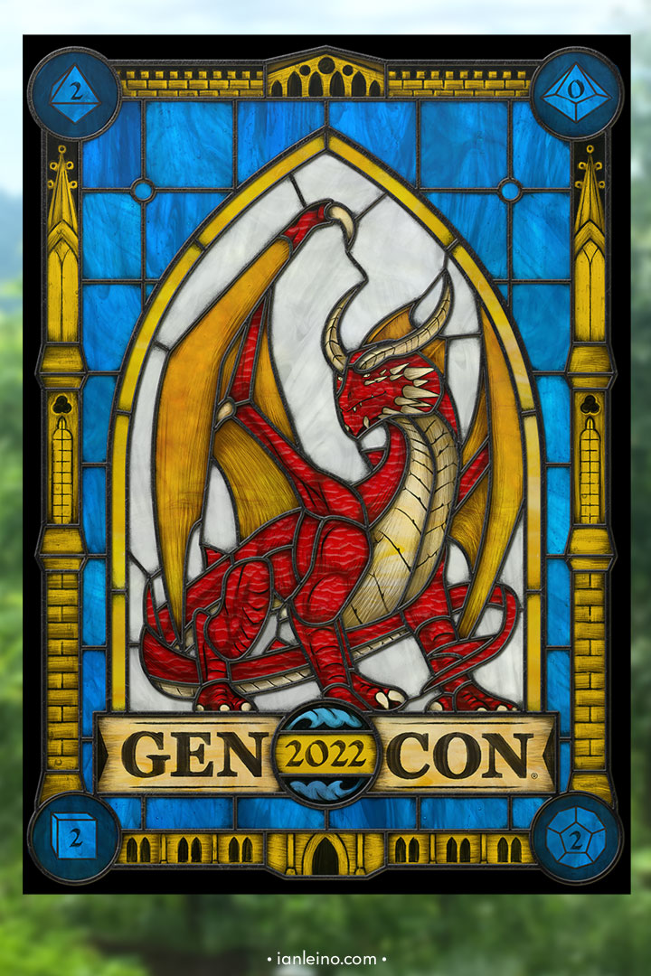 GenCon 2022 - Stained Glass window cling