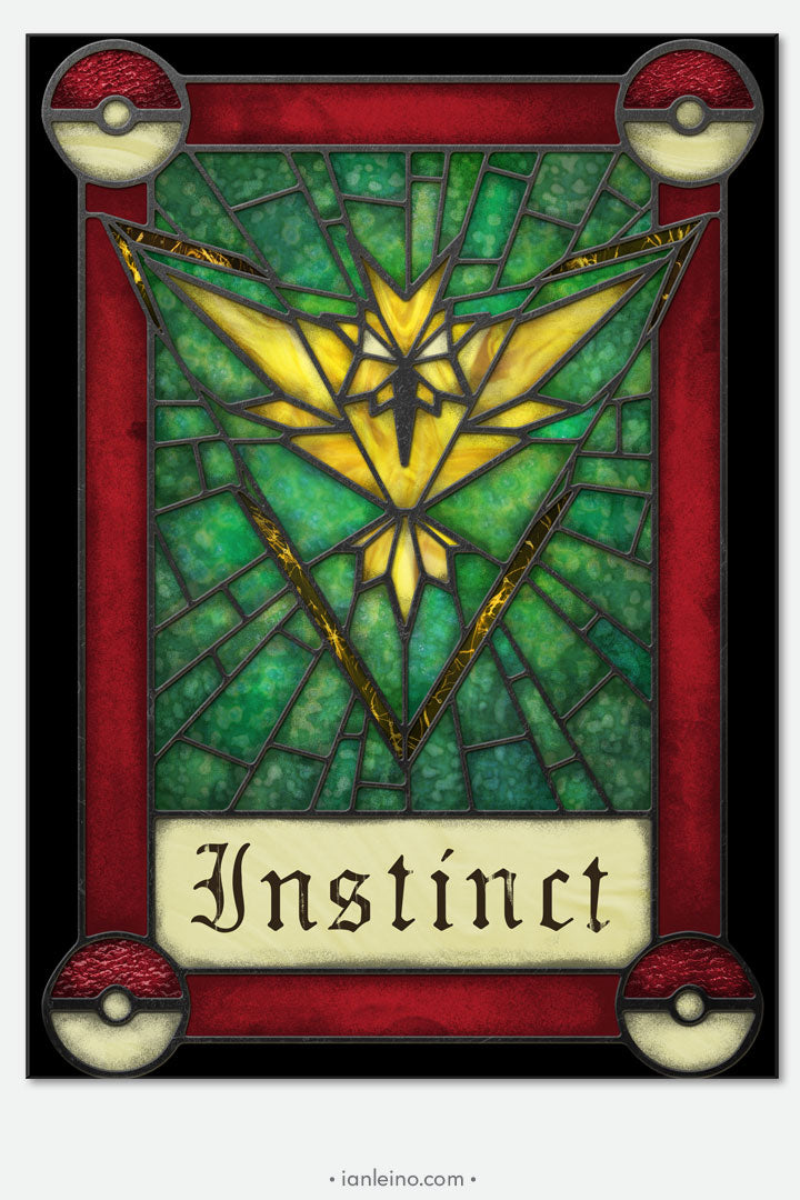 Team Instinct - Stained Glass window cling