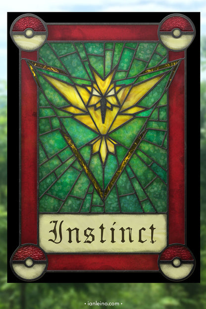 Team Instinct - Stained Glass window cling