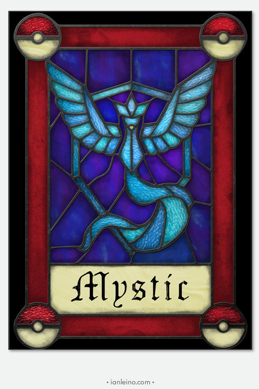 Team Mystic - Stained Glass window cling