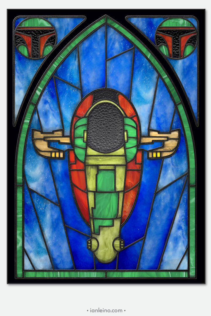 Slave 1 - Stained Glass window cling