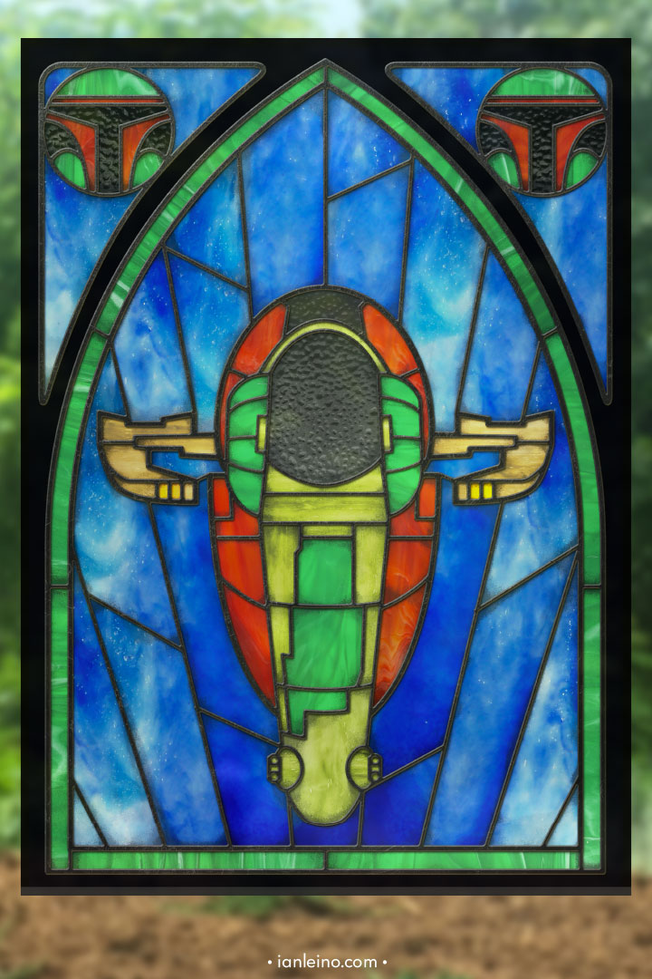 Slave 1 - Stained Glass window cling