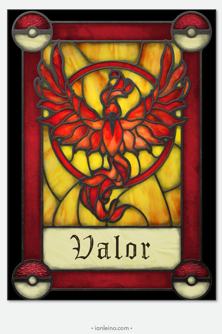 Team Valor - Stained Glass window cling