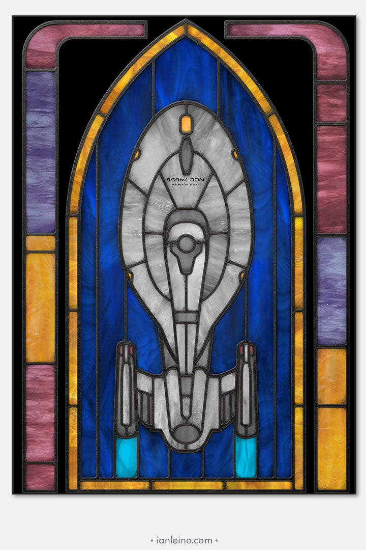 Voyager - Stained Glass window cling