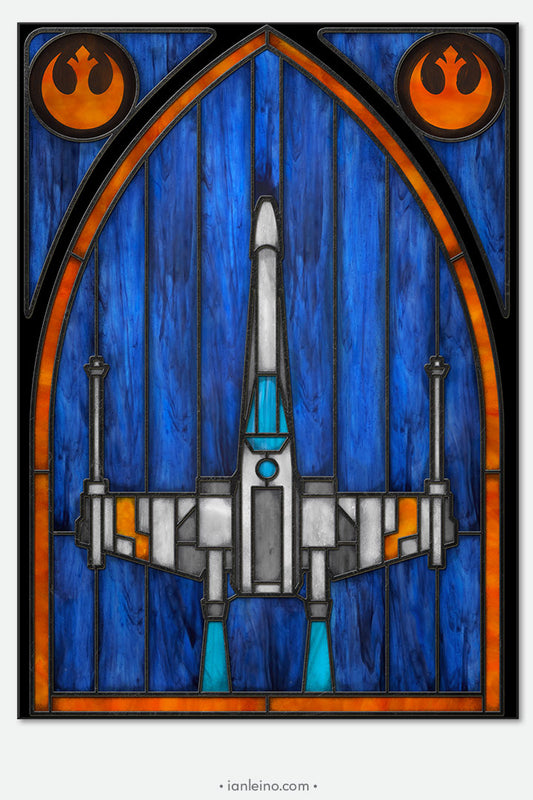 X-Wing - Stained Glass window cling