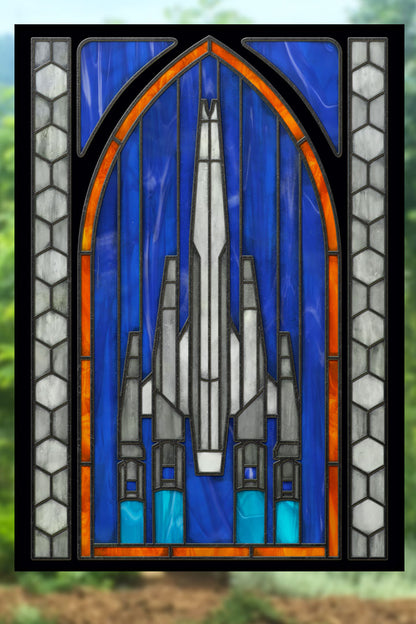 Mass Effect "Normandy" - Stained Glass window cling