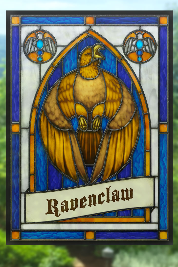 Hogwarts "Ravenclaw" - Stained Glass window cling