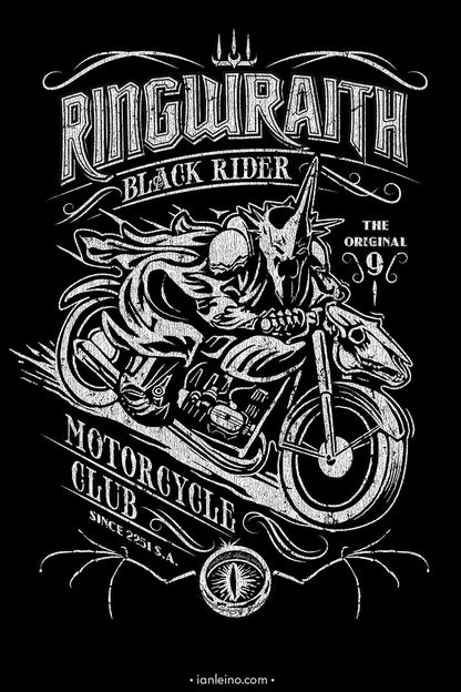 Black Rider Motorcycle Club - Baseball Tee
