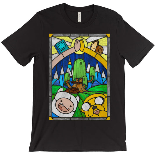 Finn & Jake Stained Glass - T-Shirt