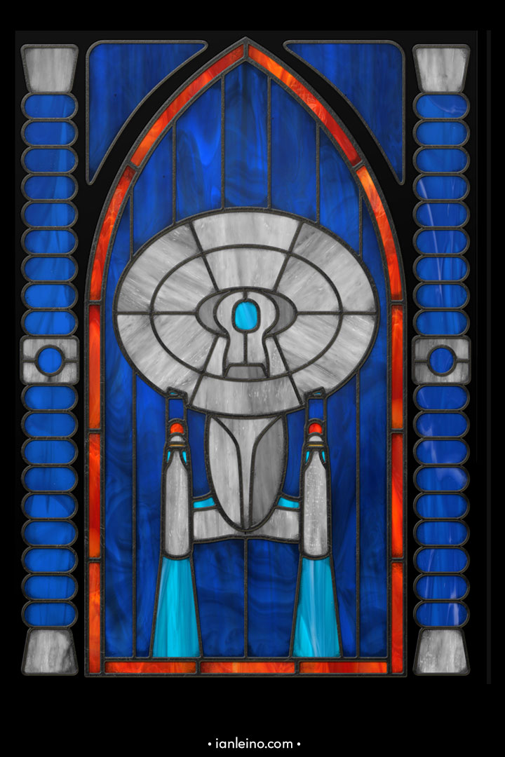 Enterprise D Stained Glass T-Shirt