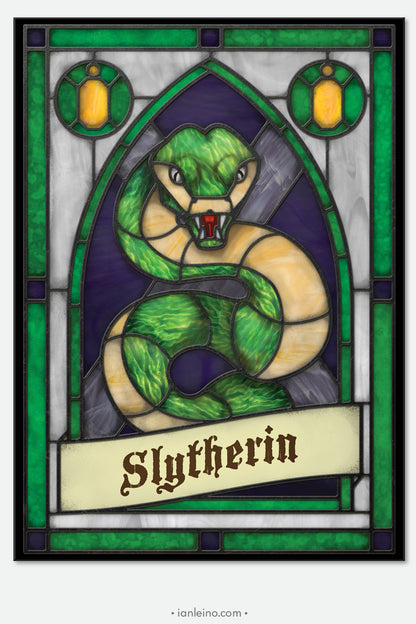 Hogwarts "Slytherin" - Stained Glass window cling