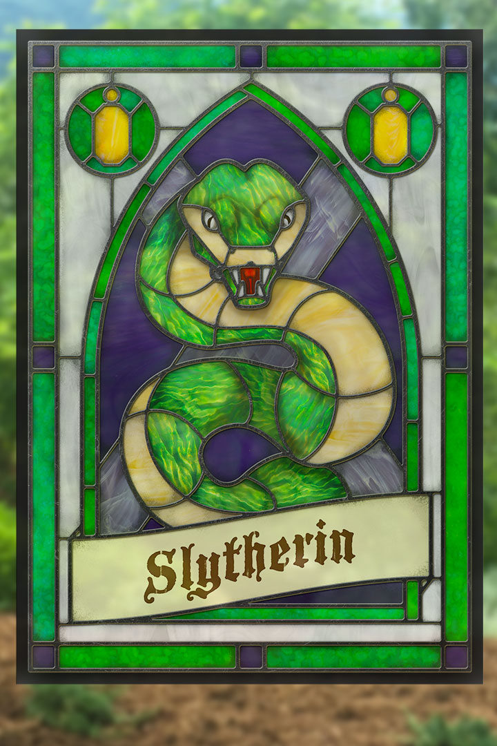 Hogwarts "Slytherin" - Stained Glass window cling
