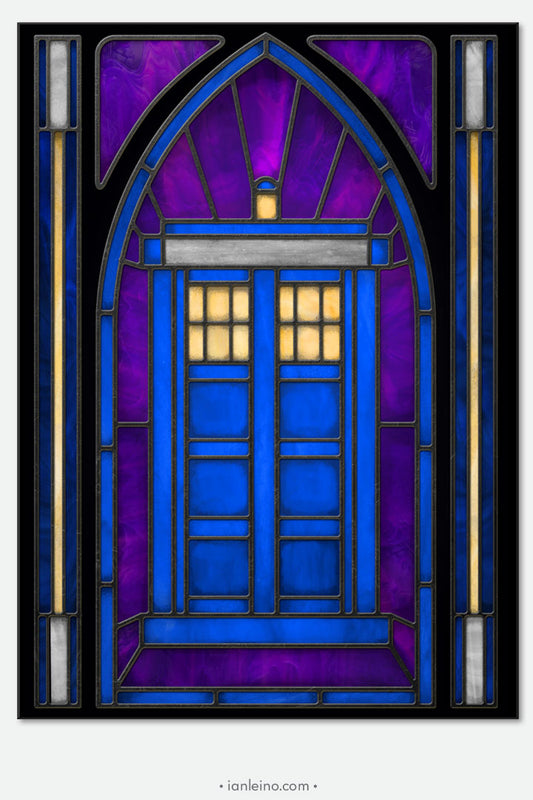 Doctor Who "TARDIS" - Stained Glass window cling