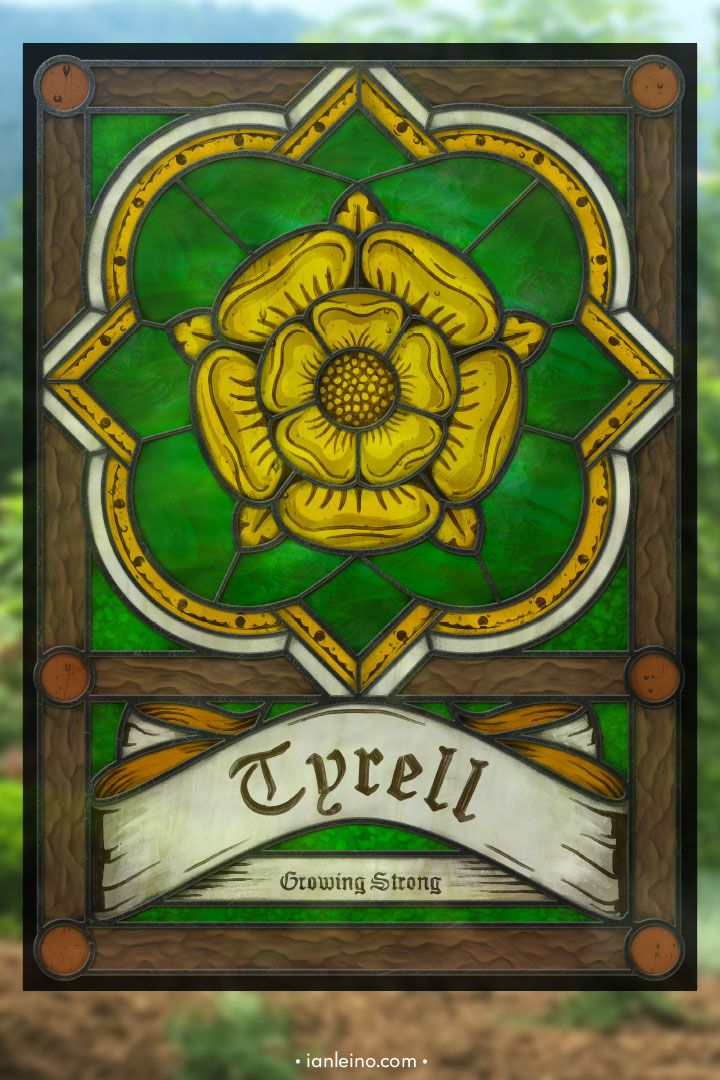 Game of Thrones "House Tyrell" - Stained Glass window cling