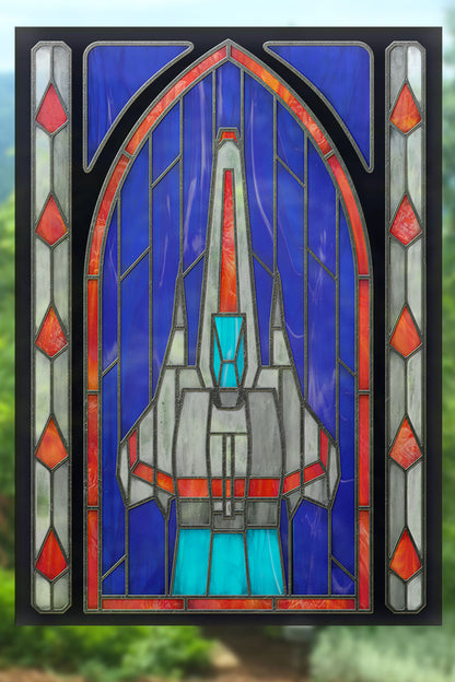 Battlestar Galactica "Viper" - Stained Glass window cling