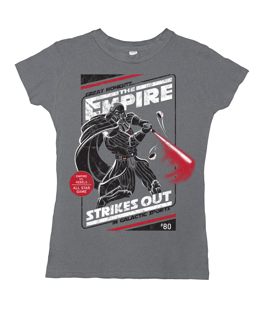 The Empire Strikes Out T-Shirt Women's S Heather Gray
