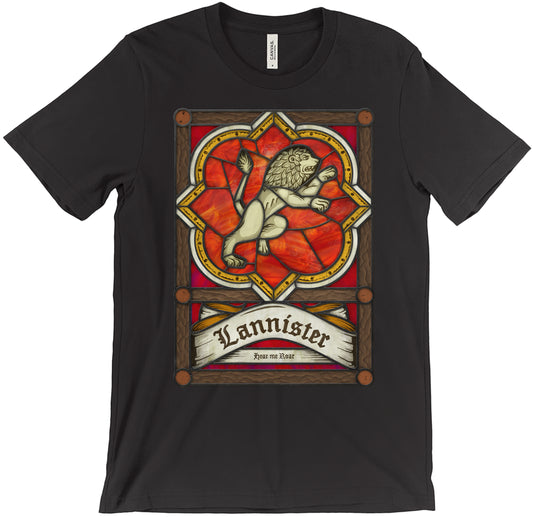 Lannister Stained Glass T-Shirt Men's XS Black
