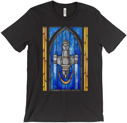 Serenity Stained Glass T-Shirt Men's XS Black