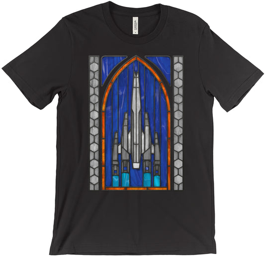 Normandy Stained Glass T-Shirt Men's XS Black